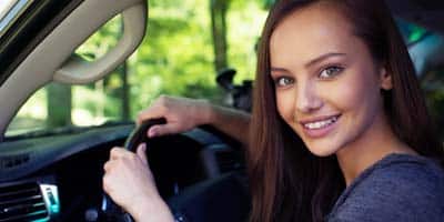 Girl Driving SUV Rental